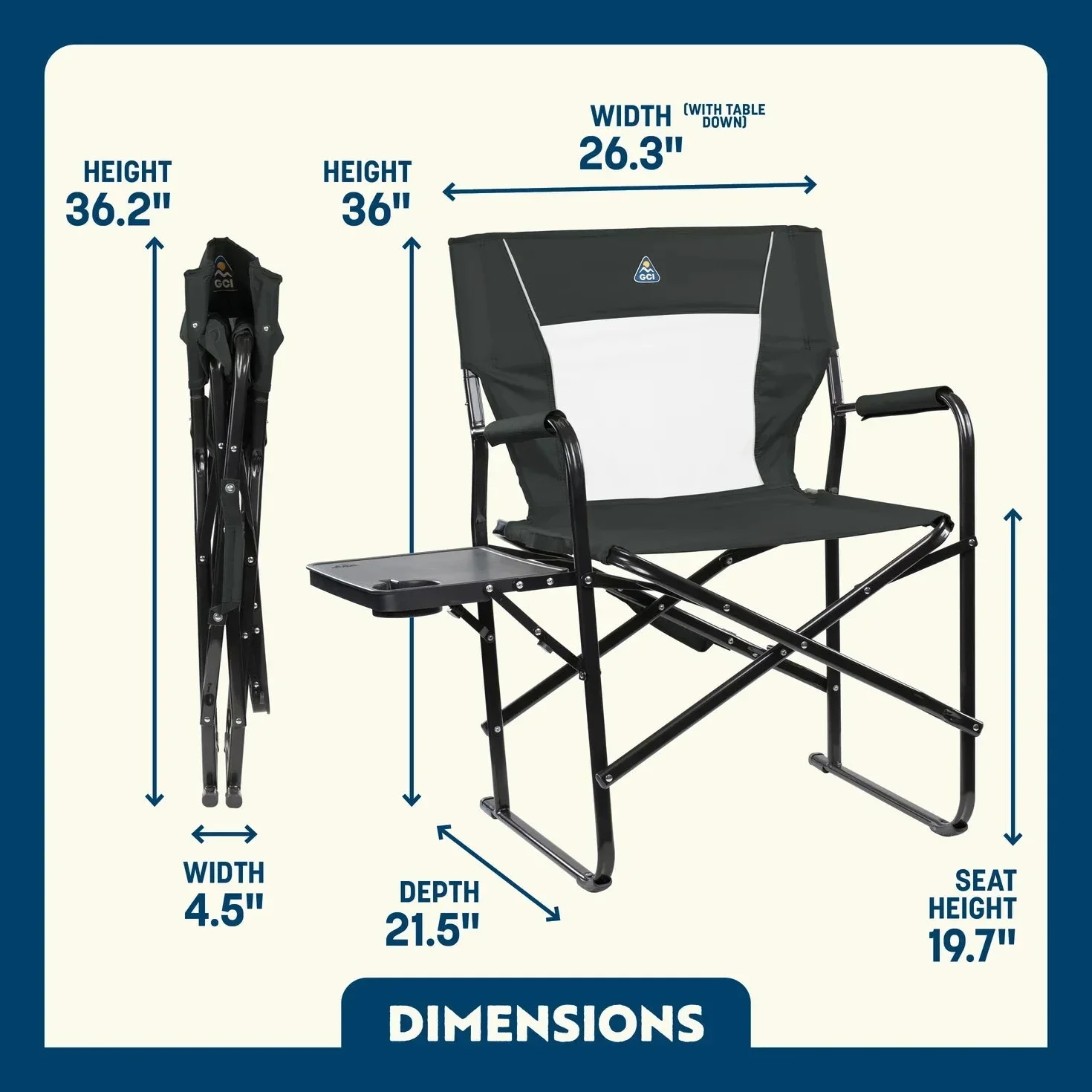 Slim-Fold Director's Chair XL | Featured Outdoor Choice | Outlandridge CCCC