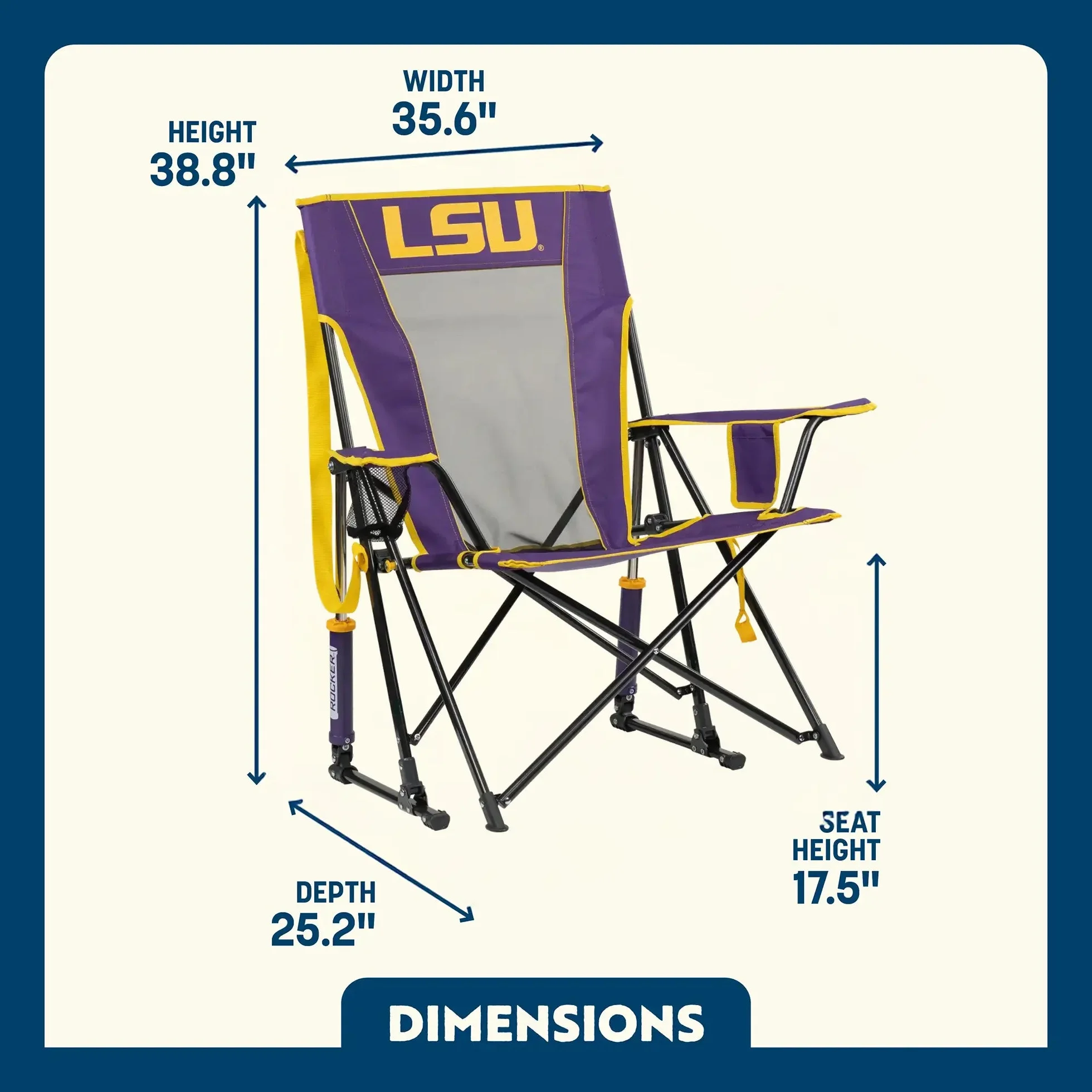 Comfort Pro Rocker - LSU Tigers | Featured Outdoor Choice | Outlandridge B597