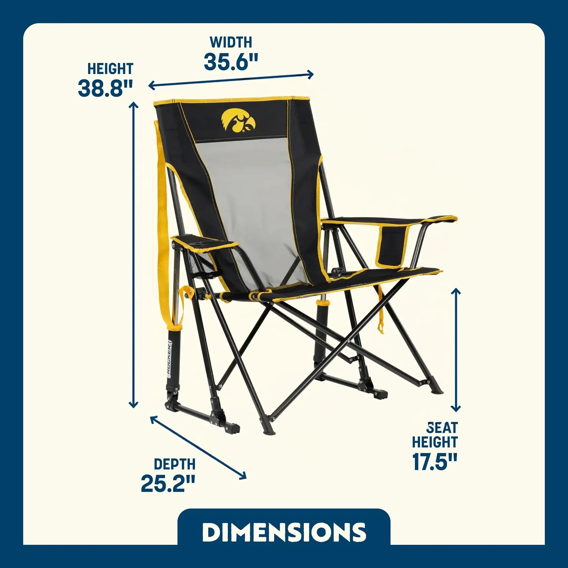 Comfort Pro Rocker - Iowa Hawkeyes | Featured Outdoor Choice | Outlandridge 2E65