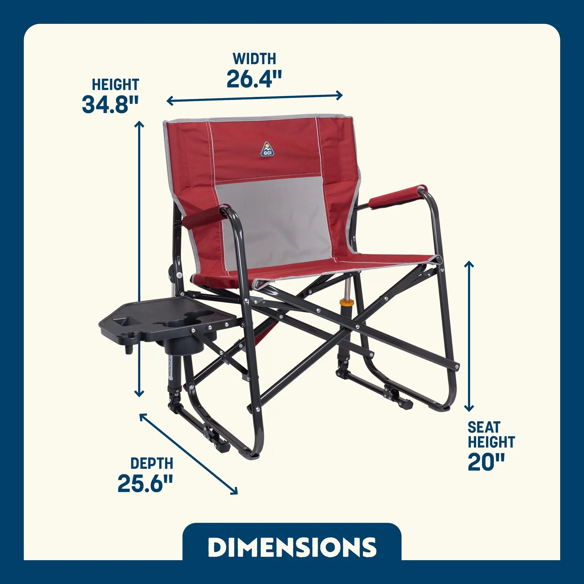 Freestyle Rocker XL with Side Table | Featured Outdoor Choice | Outlandridge 8A98