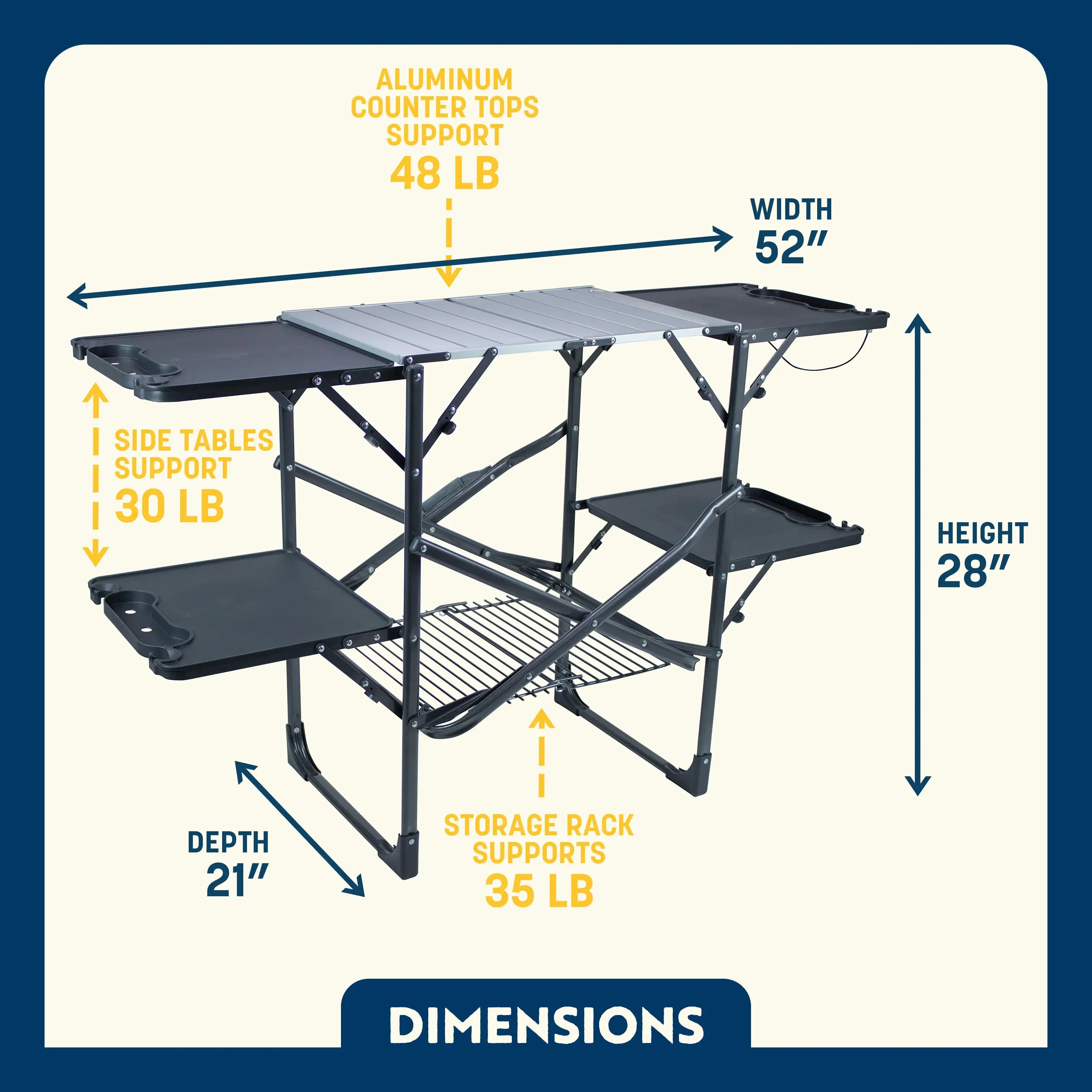 Slim-Fold Cook Station | Outdoor Essential | Outlandridge F46B
