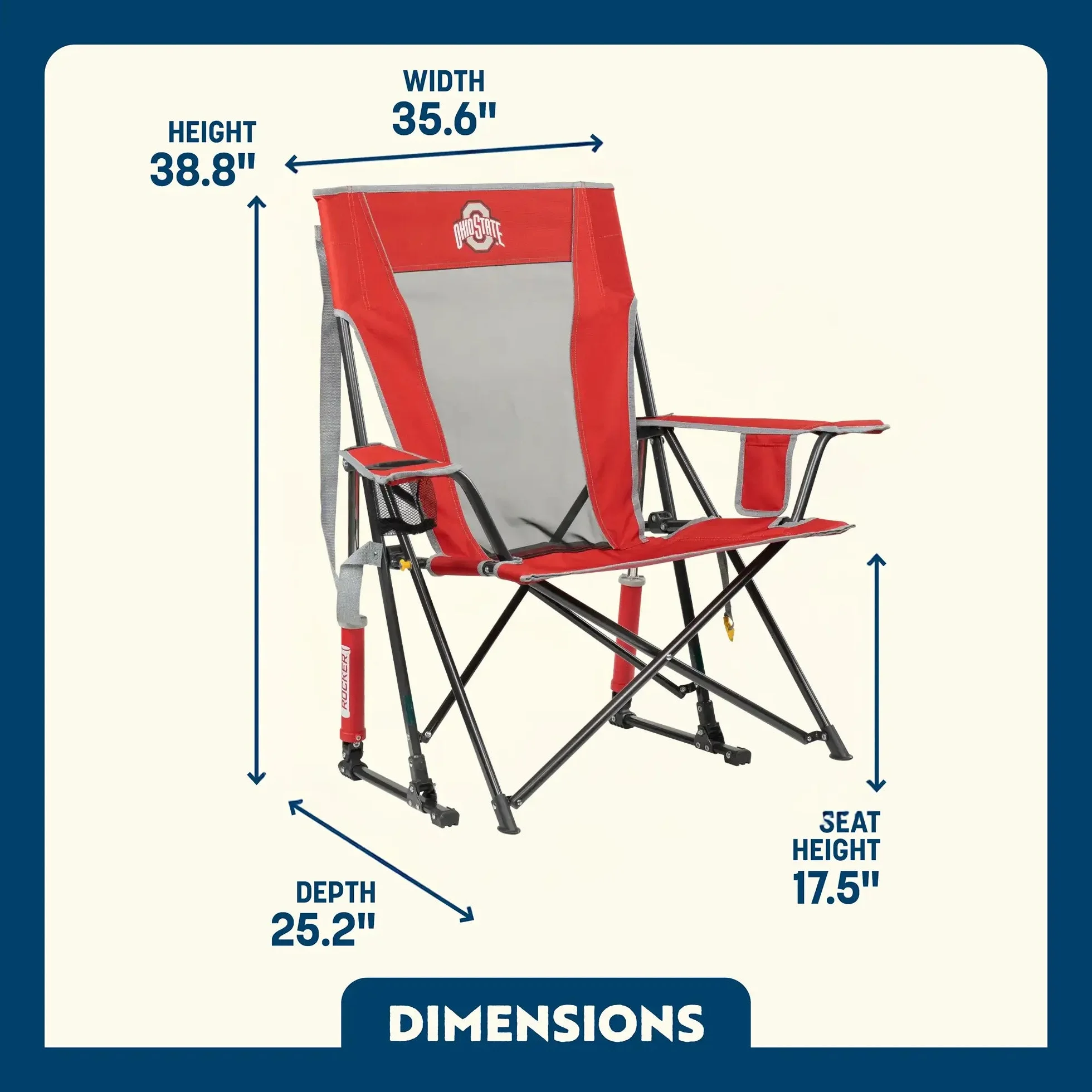 Comfort Pro Rocker - Ohio State Buckeyes | Featured Outdoor Choice | Outlandridge 3E0E