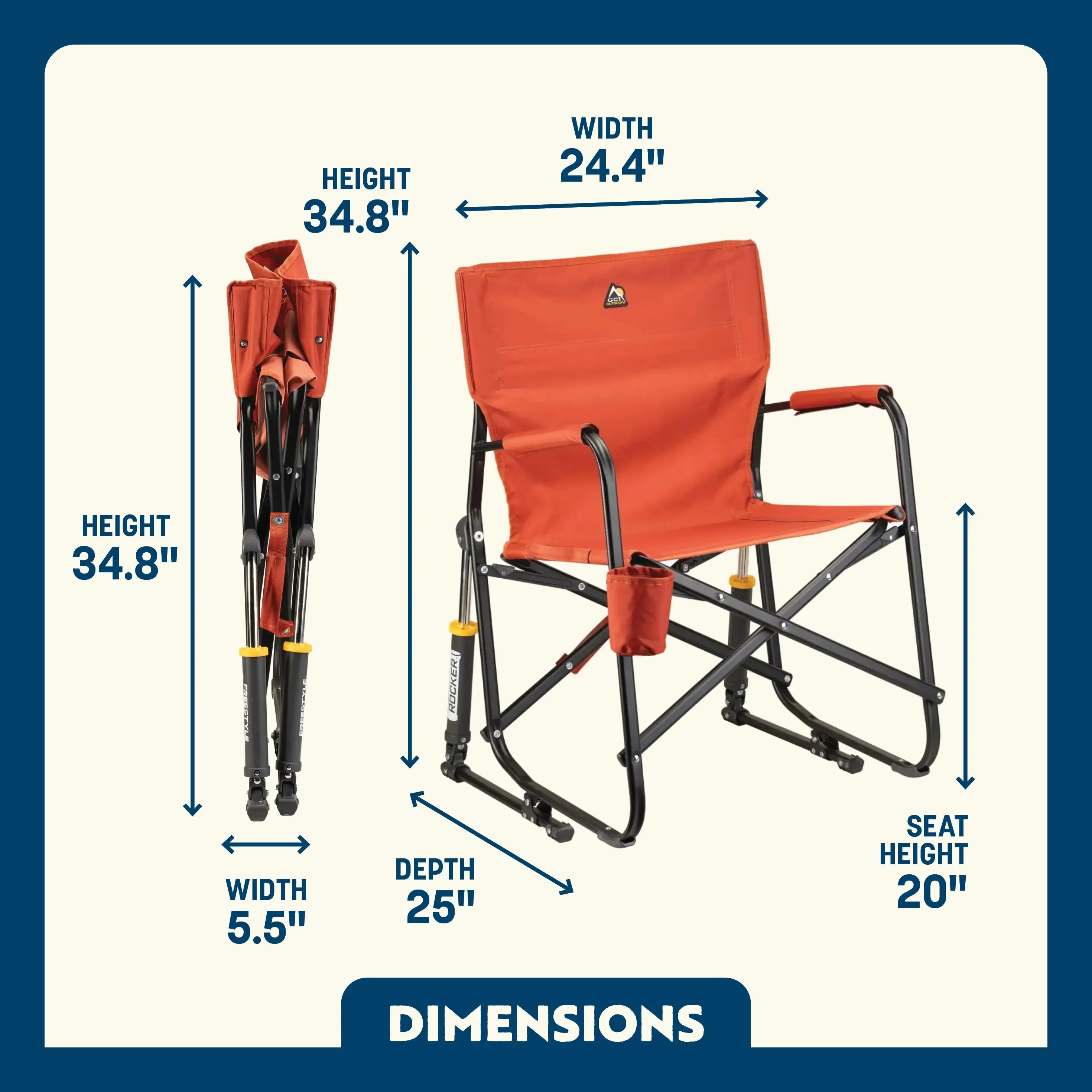 Freestyle Rocker - Pumpkin Spice — Outdoor Collection Pick | Outlandridge 2823