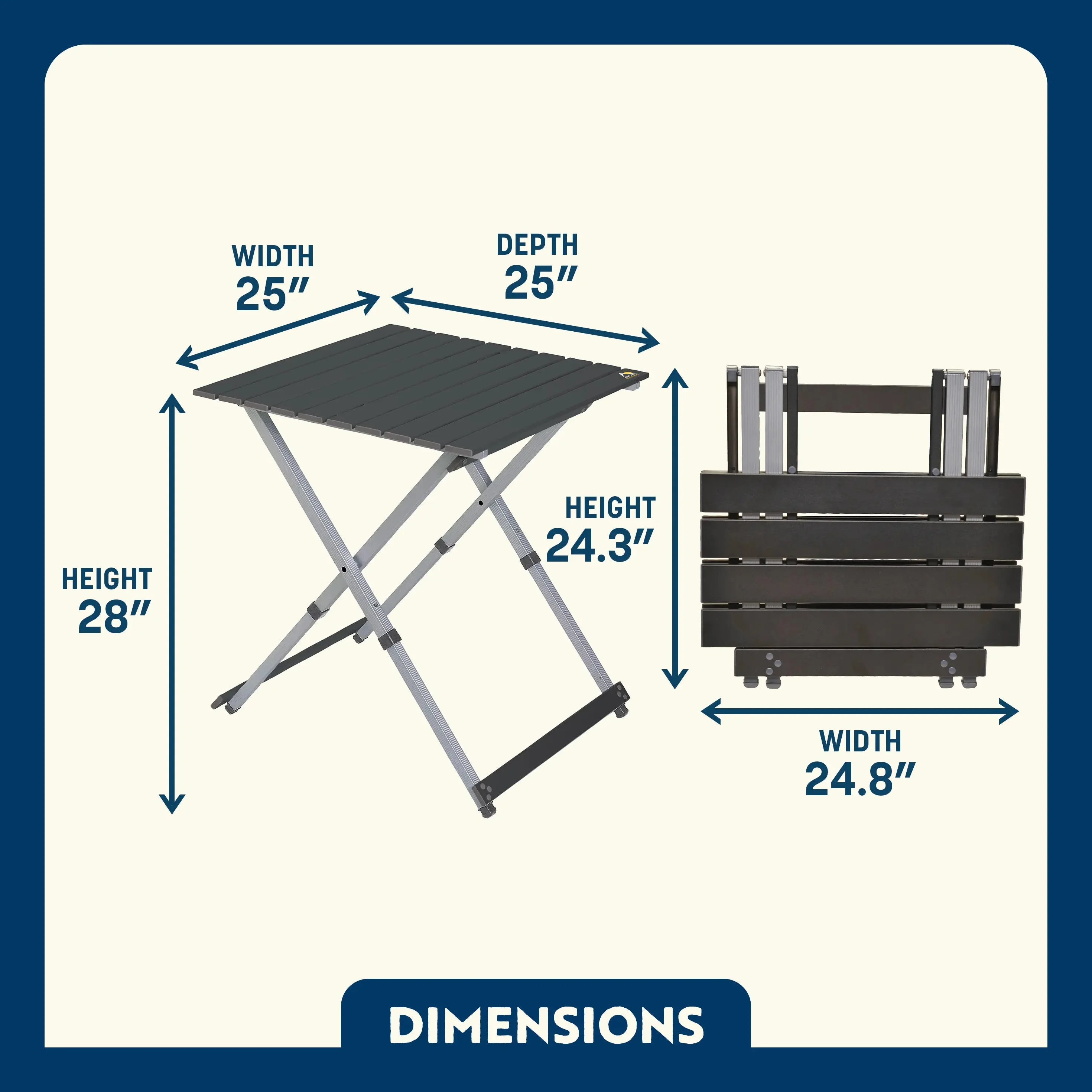 Compact Camp Table 25 | Featured Outdoor Choice | Outlandridge 96B6
